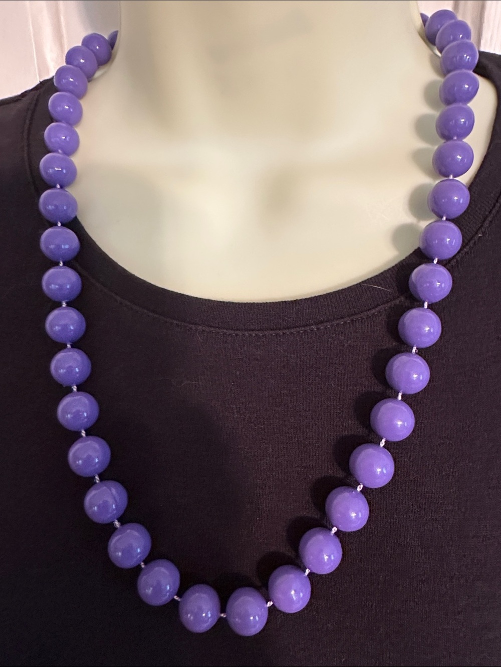 Vintage 70s/80s‎ Purple Plastic Bead Necklace